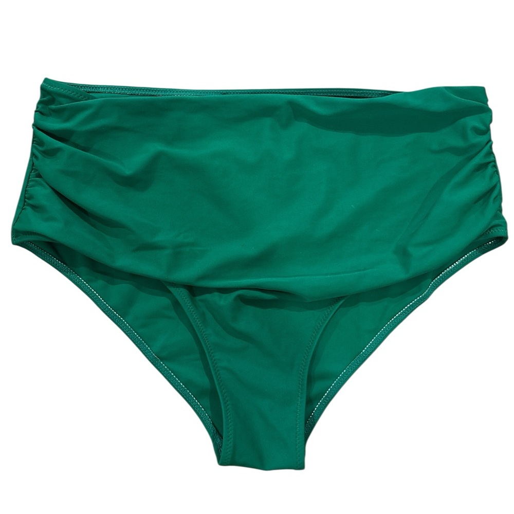 Emerald Green High-Waisted Bikini Bottom Large
